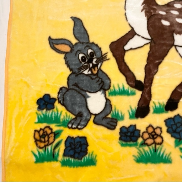 Vintage Bambi Thumper Blanket Penguin Heavy Throw - Picture 3 of 16